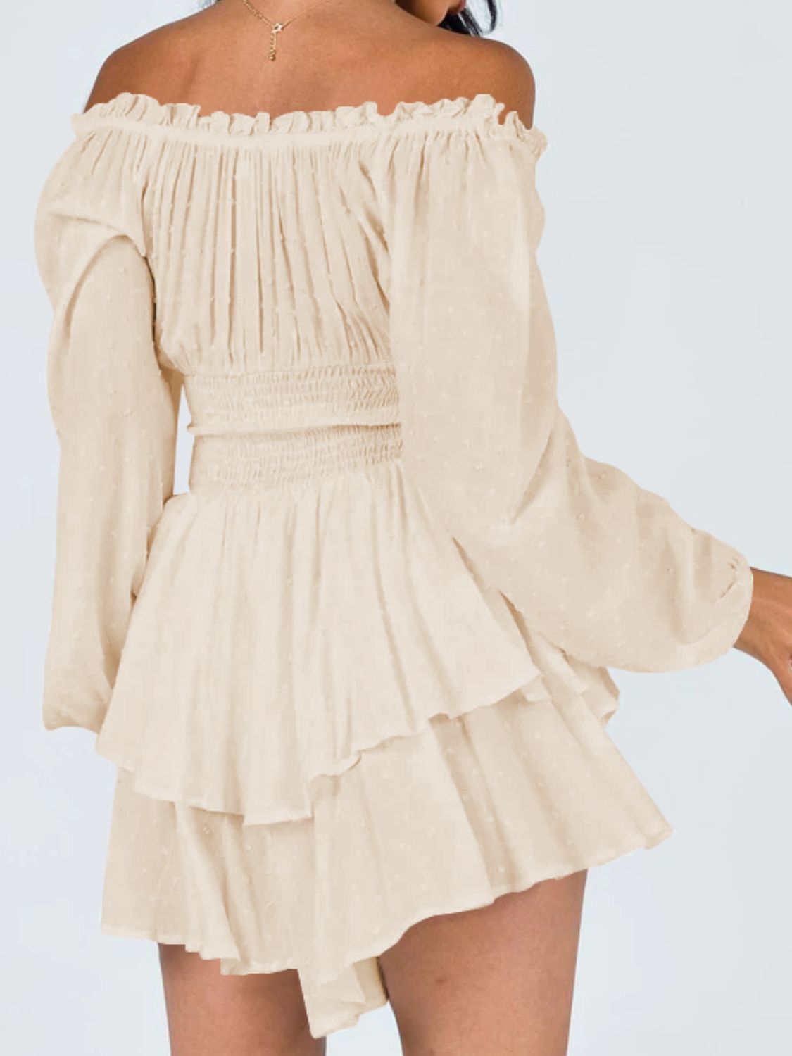 Stilla | Skulder Smocked Talje Romper