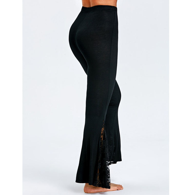 Dame Flared Leggings med Spidsbesætning Stilla