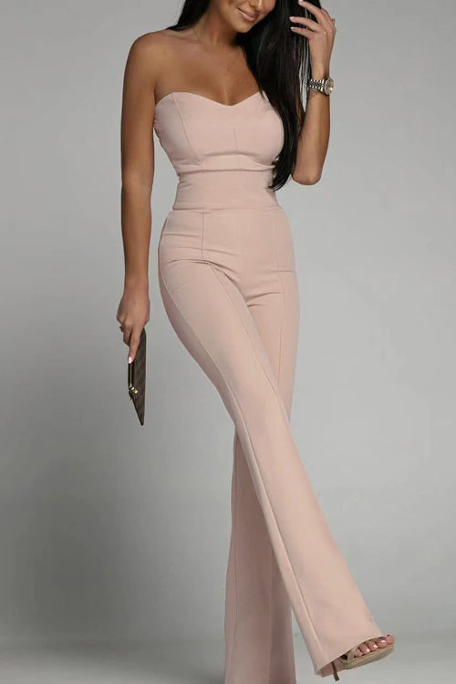 Stilla | Elegant Strapless Jumpsuit Minimalistisk Chic