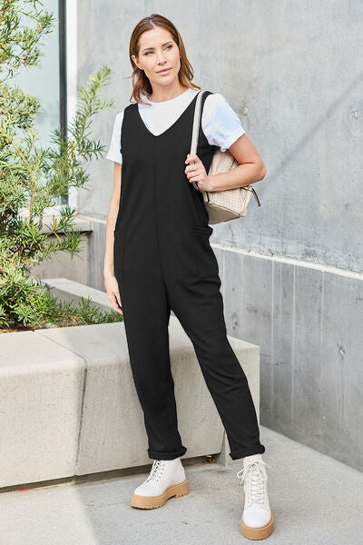 Stilla | Tag Full Size uden ærmer Lige Jumpsuit