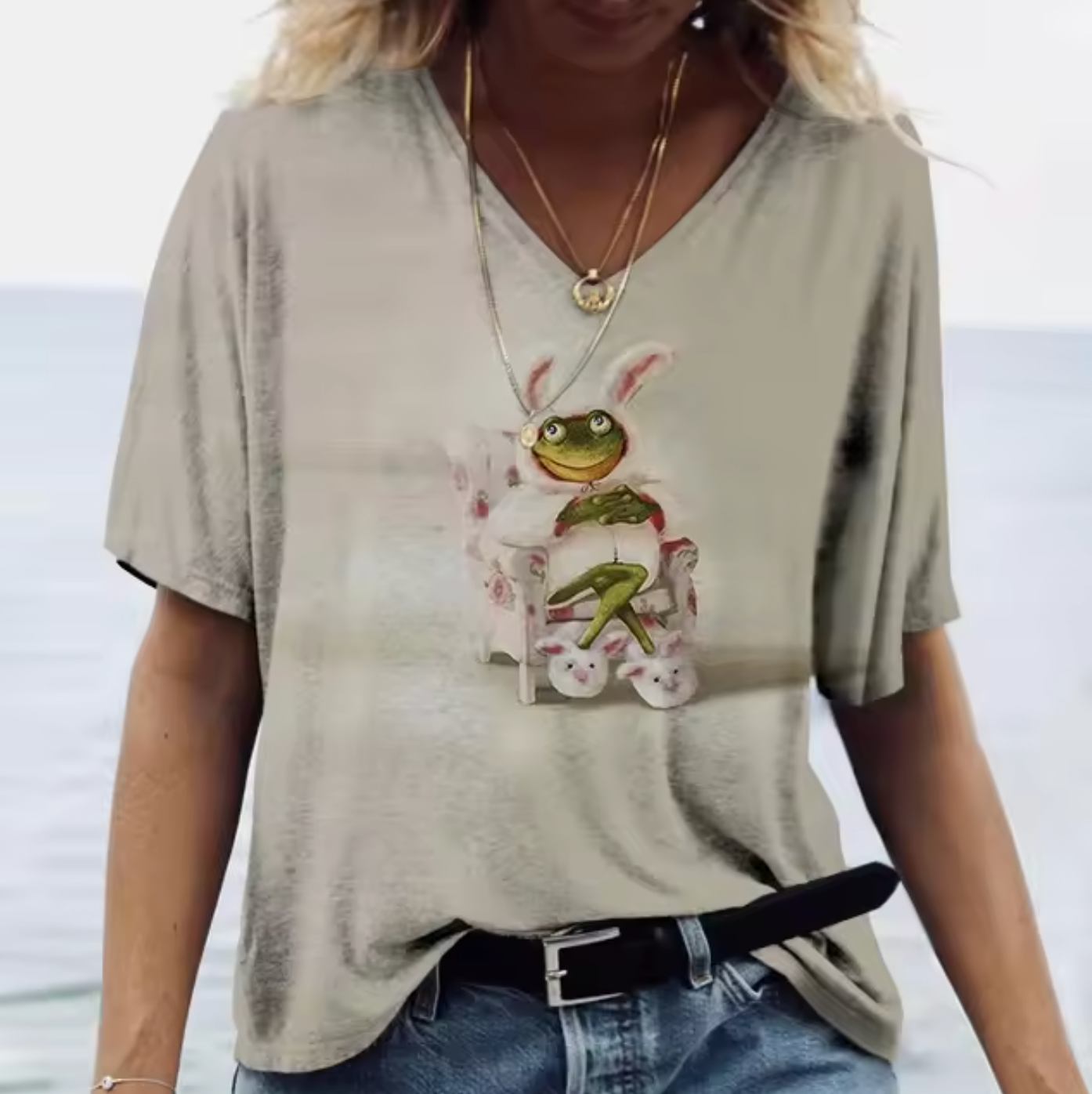 Stilla | Farverige T-shirts med kanintryk