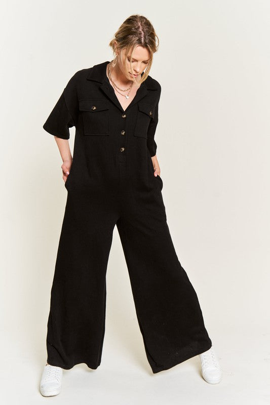 Stilla | Kravebluse Bred Ben Jumpsuit