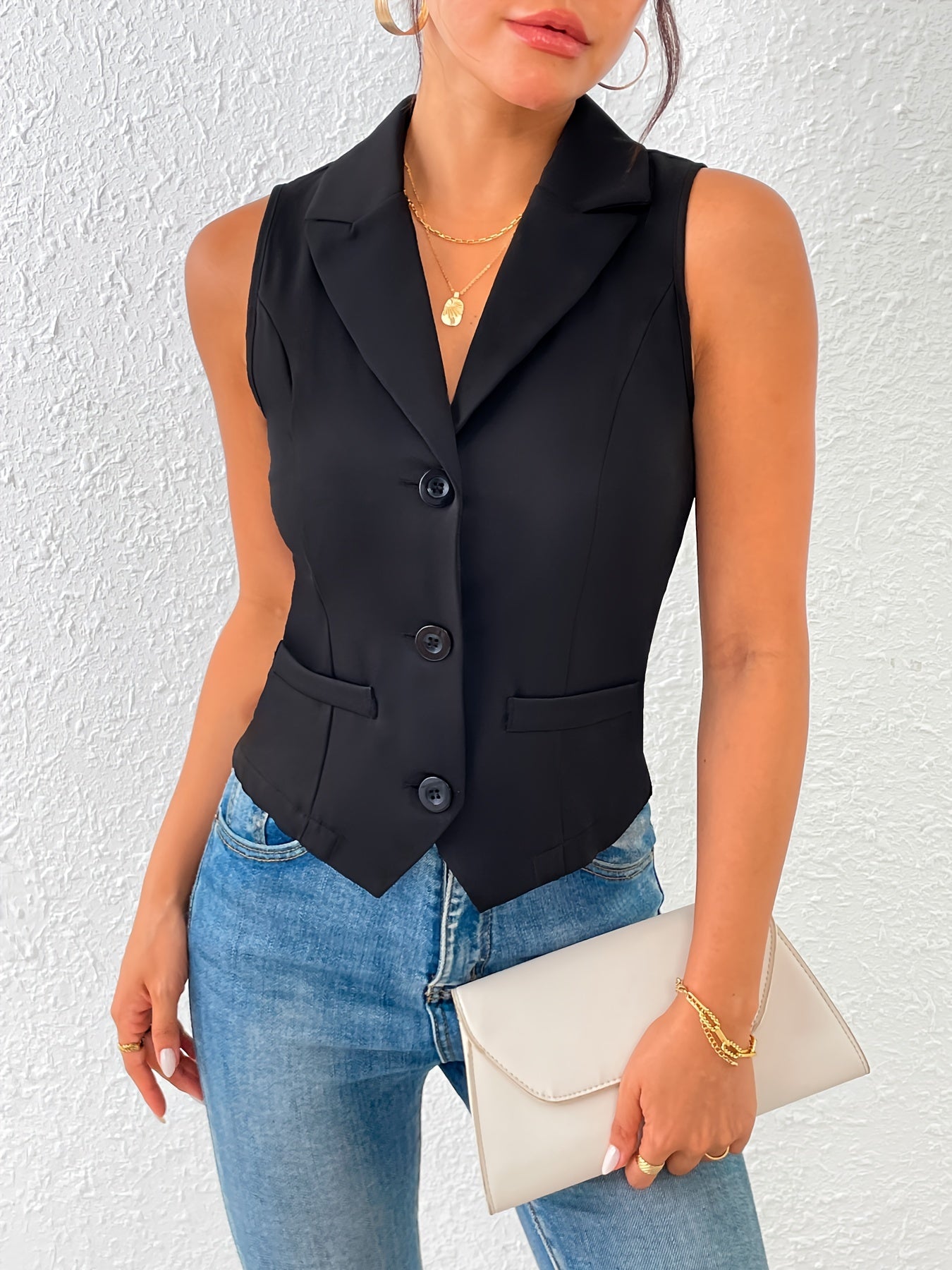 Stilla | Stilfuld Enkel Knap Gilet