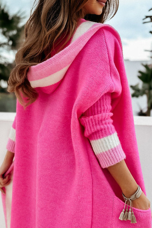 Stilla | og vinter fritid alsidig hætte lang cardigan pullover jakke