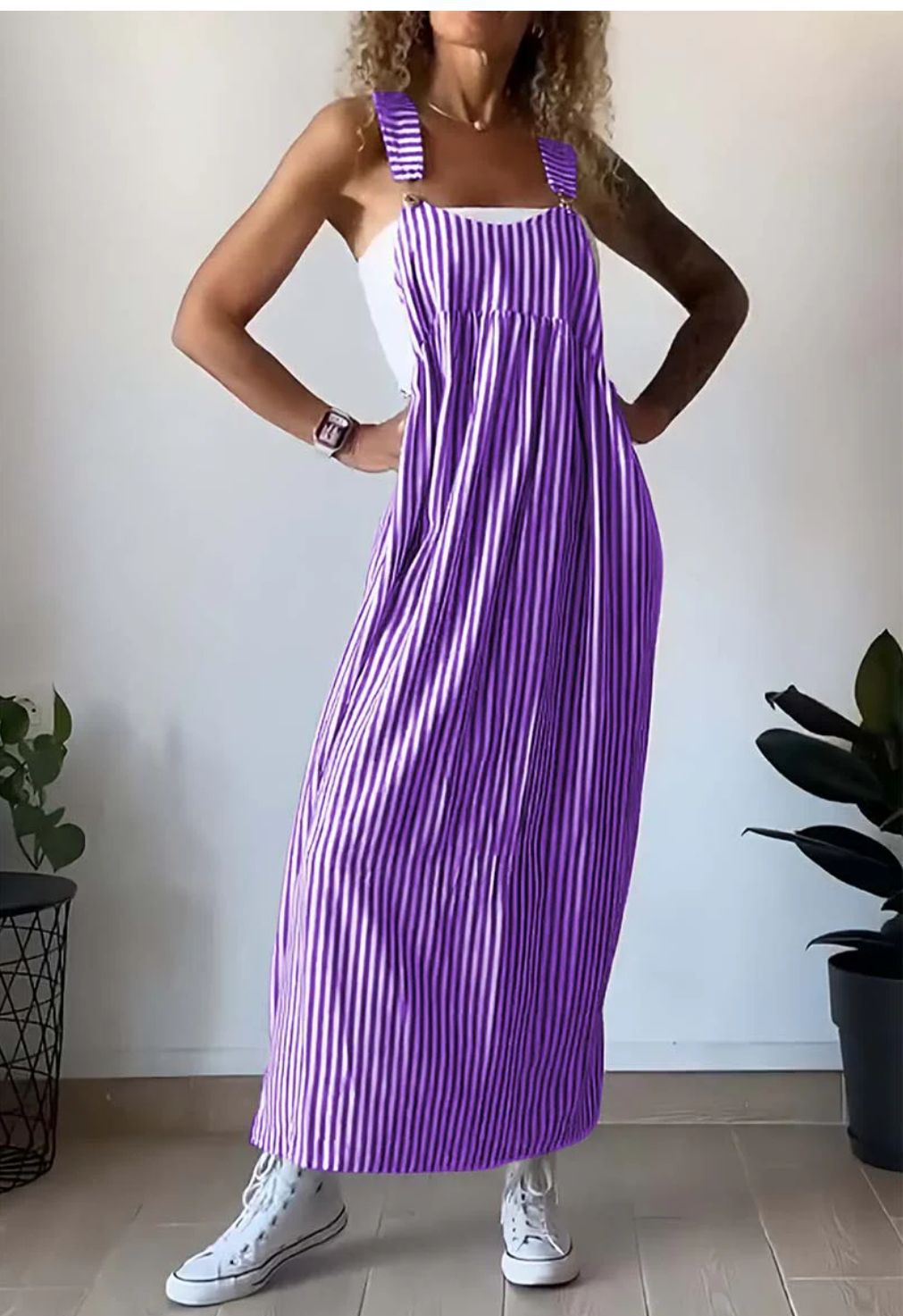 Stilla | Stribet Fritid Jumpsuit