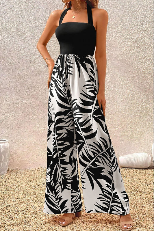 Stilla | Halterneck Wide Leg Jumpsuit