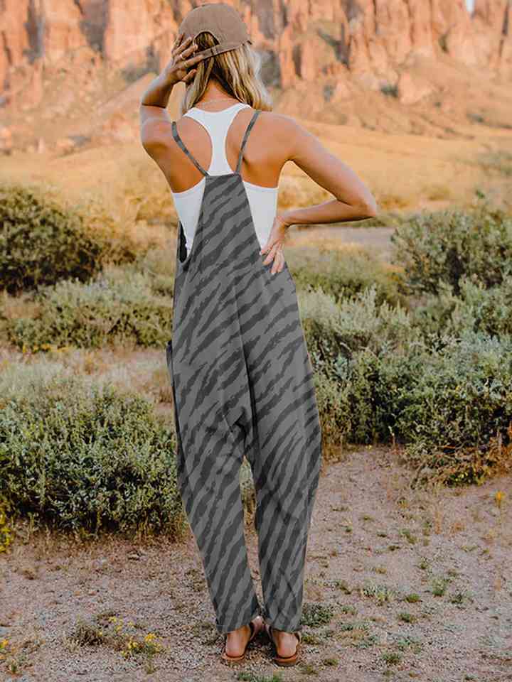 Stilla | Størrelse Printa V-hals ærmeløs Jumpsuit