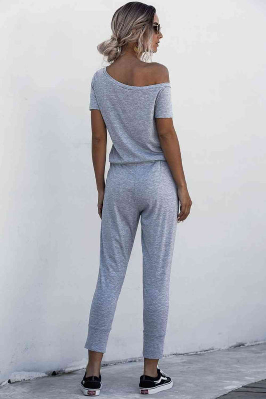 Stilla | Halsbundet Jumpsuit Med Lommer