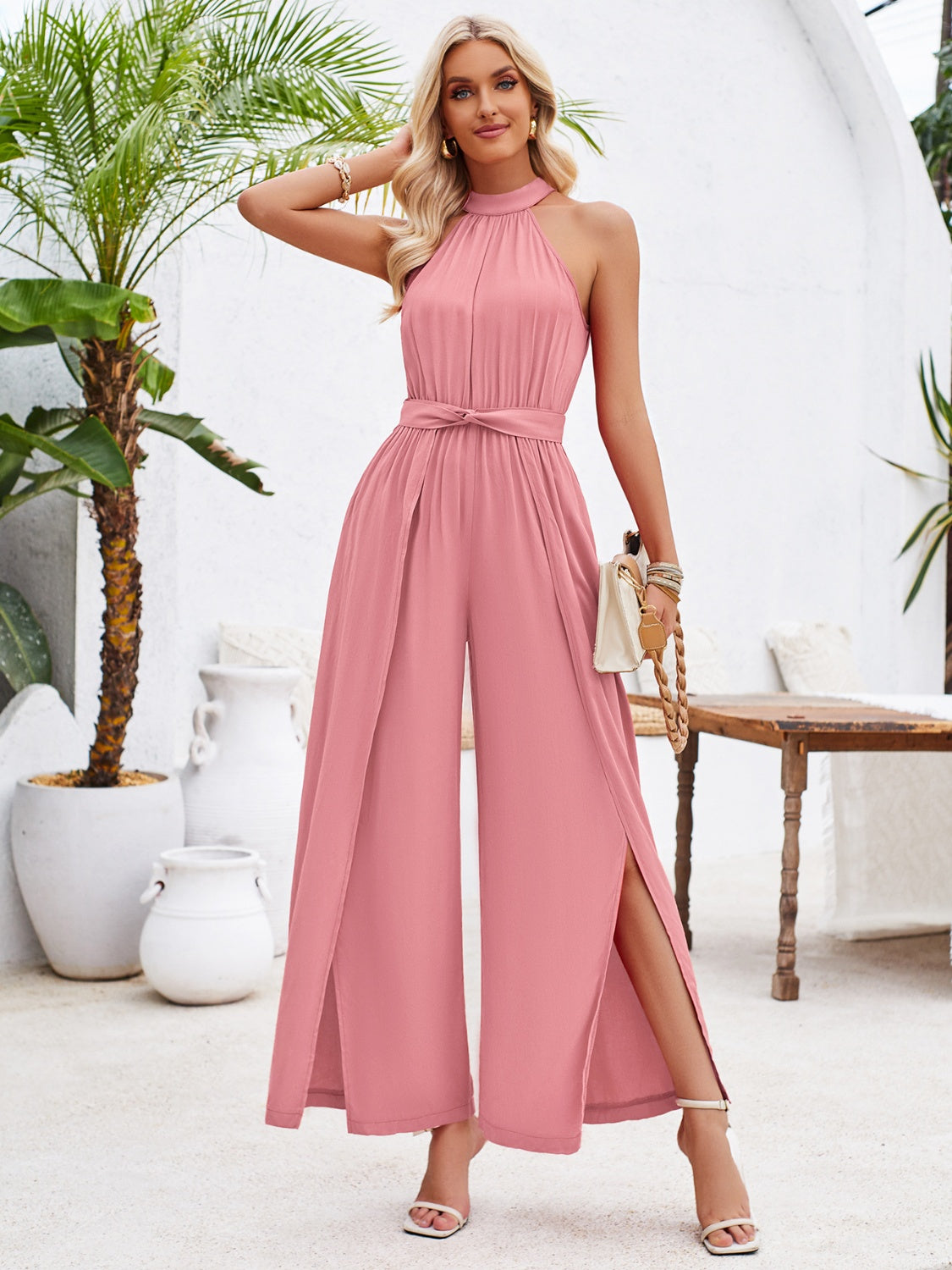 Stilla | Slids Knyttet Uden Ærmer Jumpsuit
