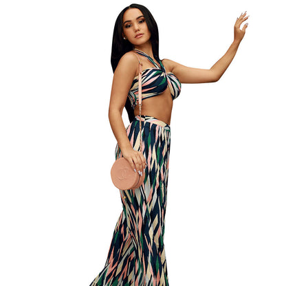 Dame Elegant Badetøj med asymmetrisk overdel og lang nederdel Stilla