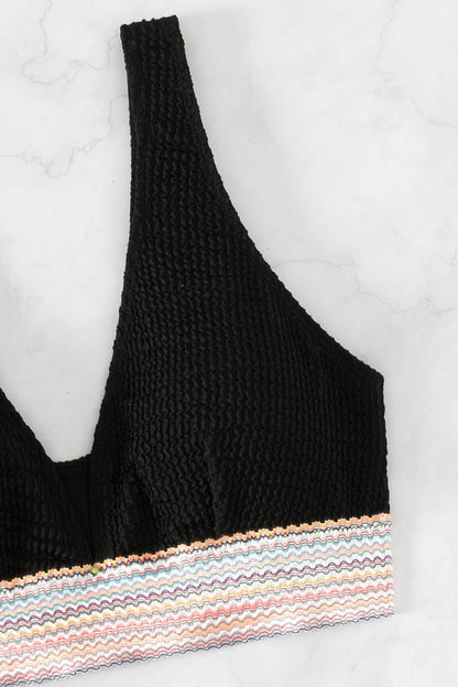 Stilla | Tekstureret Høj Skæring Badetøj Sæt