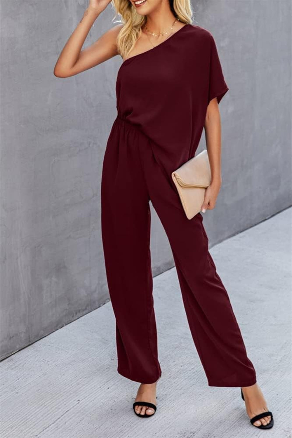 Stilla | Skulder Kort Ærme Jumpsuit
