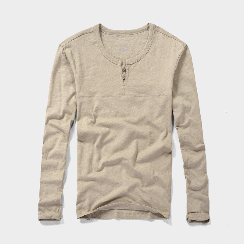 Dame afslappet langærmet skjorte med Henley-udskæring Stilla