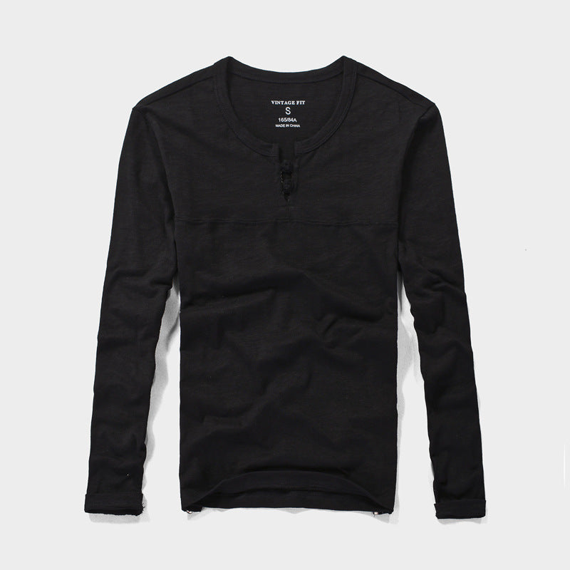 Dame afslappet langærmet skjorte med Henley-udskæring Stilla