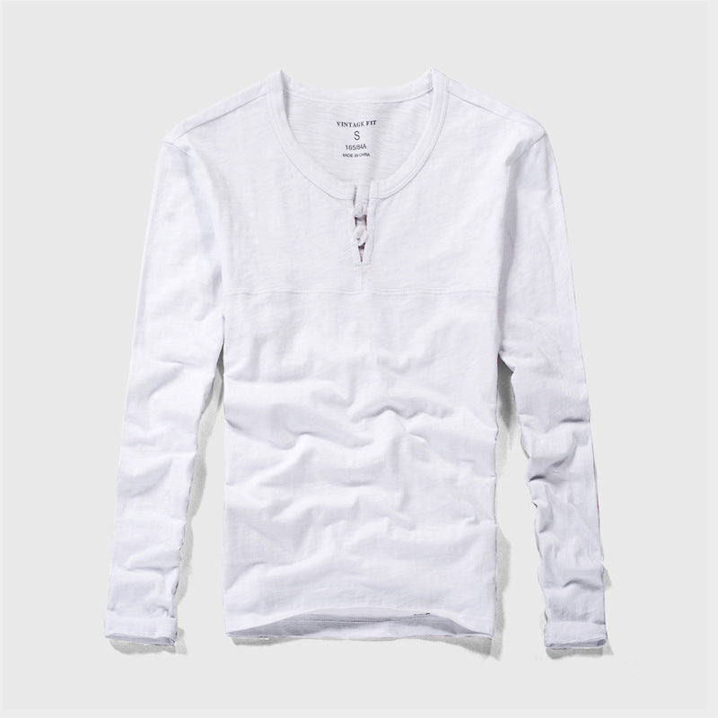 Dame afslappet langærmet skjorte med Henley-udskæring Stilla