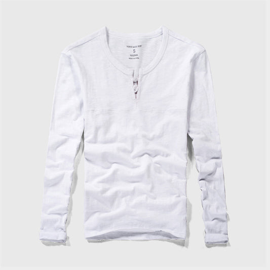 Dame afslappet langærmet skjorte med Henley-udskæring Stilla