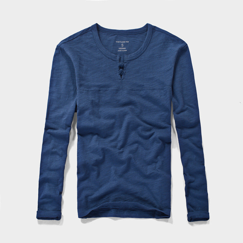 Dame afslappet langærmet skjorte med Henley-udskæring Stilla