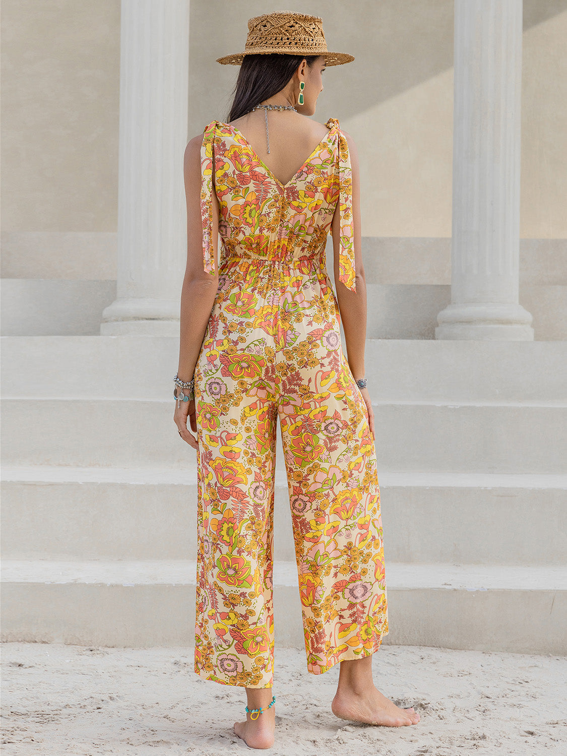 Stilla | V-hals Bind Skulder Jumpsuit