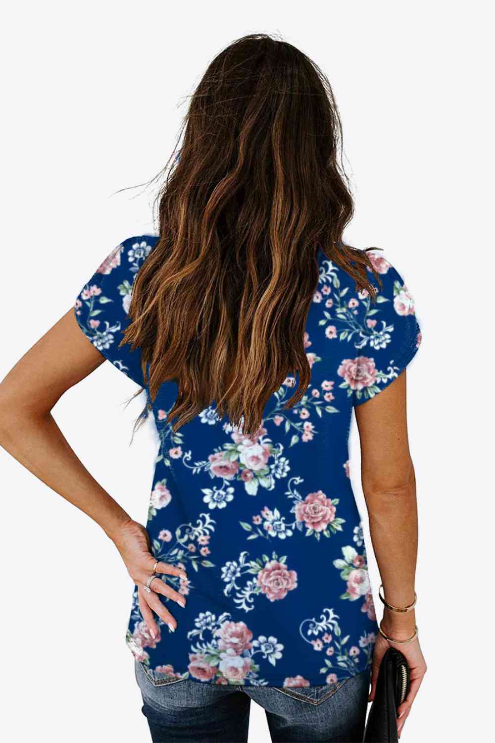 Stilla | Petal Sleeve V-hals Bluse