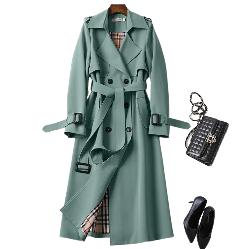 Stilla | Klassisk Trenchcoat med bælte og knaplukning