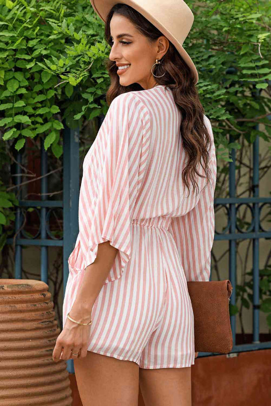 Stilla | Bindefront Trekvart Ærme Jumpsuit