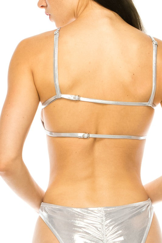 Stilla | Top to Stykke Metalisk Bikini