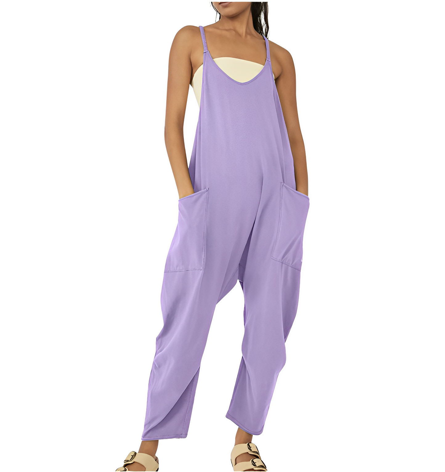 Stilla | Casual Jumpsuit Uden Ærmer med Lommer til Kvinder