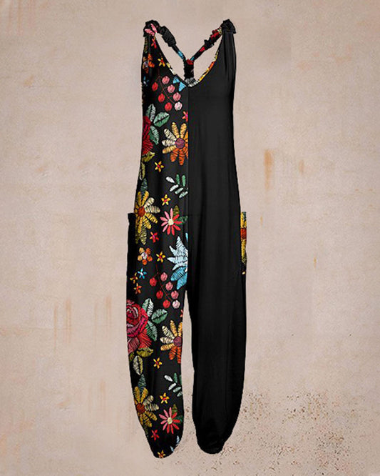 Stilla | Afslappet Trykt Jumpsuit