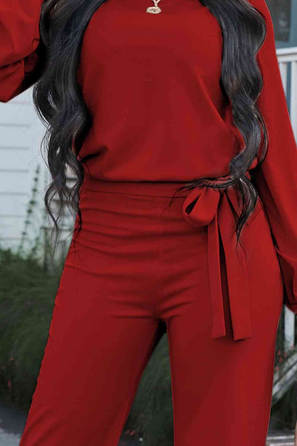Stilla | Halstie bælte jumpsuit