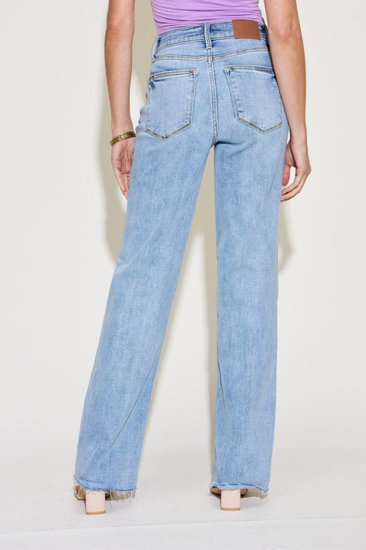 Stilla | Blå Størrelse V Front Talje Straight Jeans