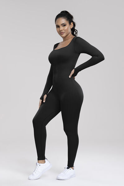 Stilla | Neck Langærmet Aktiv Jumpsuit