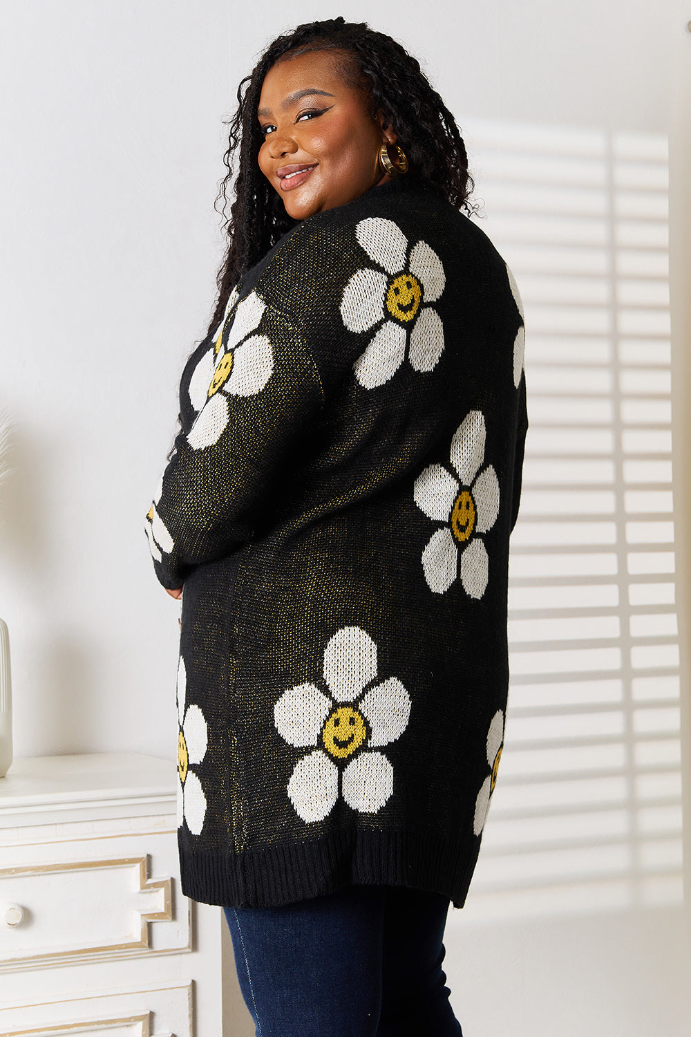 Stilla | Floral Knap Nedad Langline Cardigan
