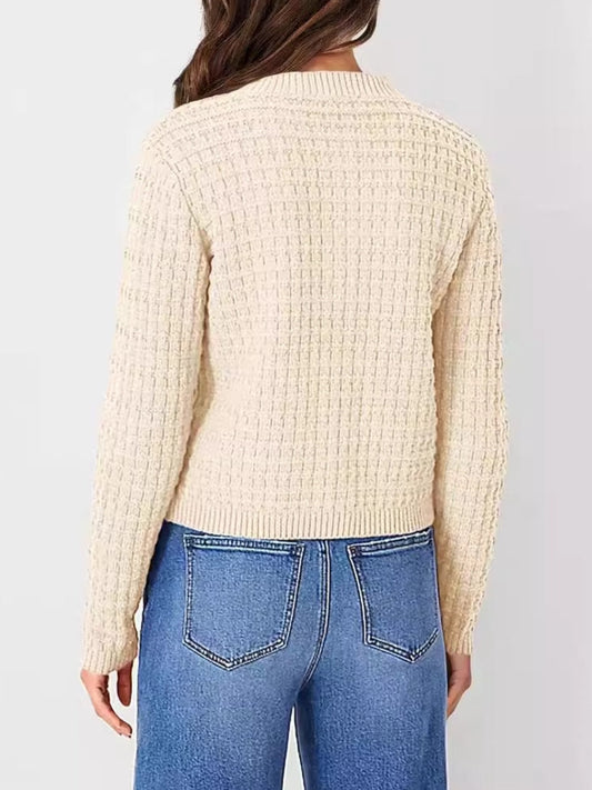 Stilla | Op Rund Hals Lange Ærmer Cardigan