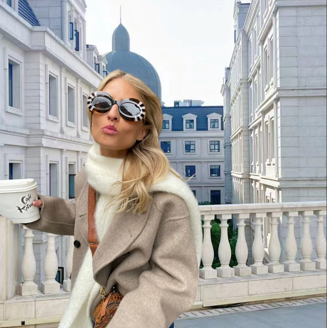 Courtney™ - Trendy Oversized-jakke med knaplukning