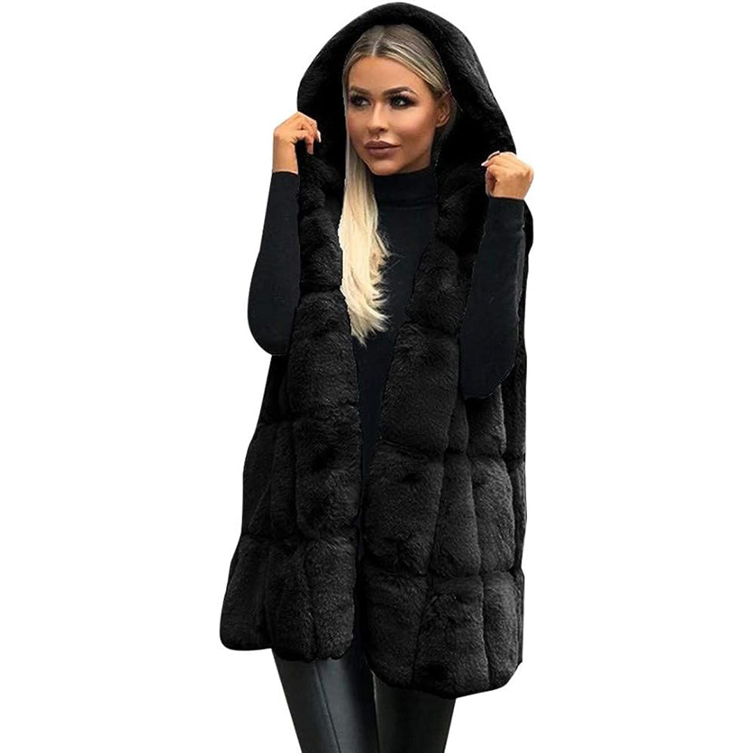 Stilla | Pelsvest med Hætte Polyester/Faux Fur Elegant og Varm