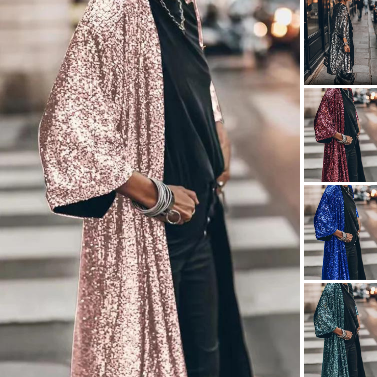 Stilla | Vindafvisende strikvest med glitrende pailletter