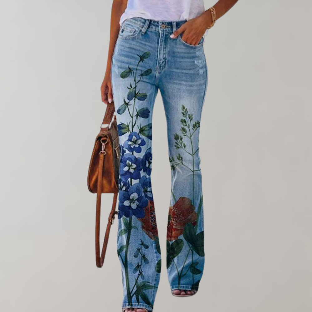 Stilla | Blomsterprint Flare Bukser