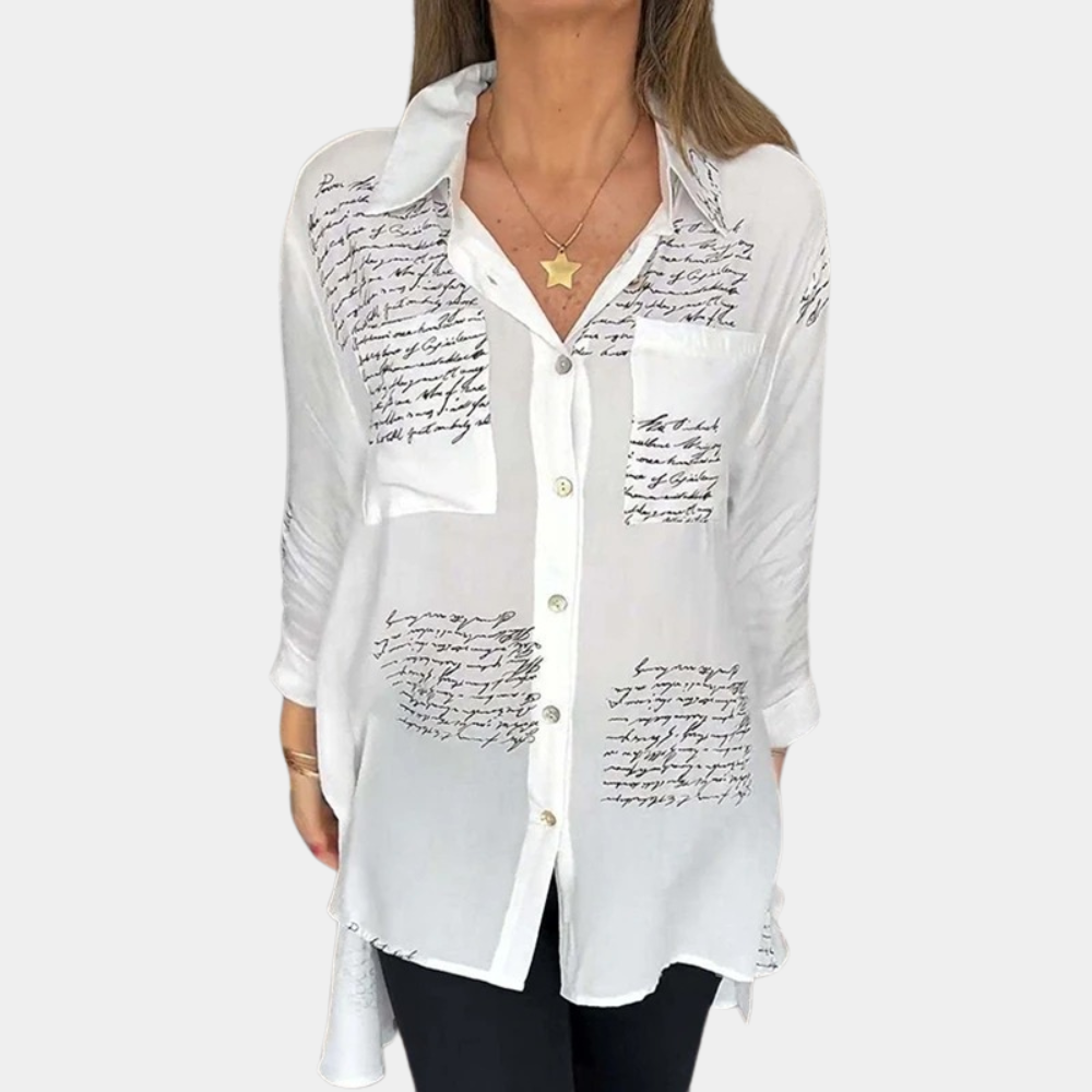 Stilla | Dames T-Shirt Med Trendy Print Af Bogstaver