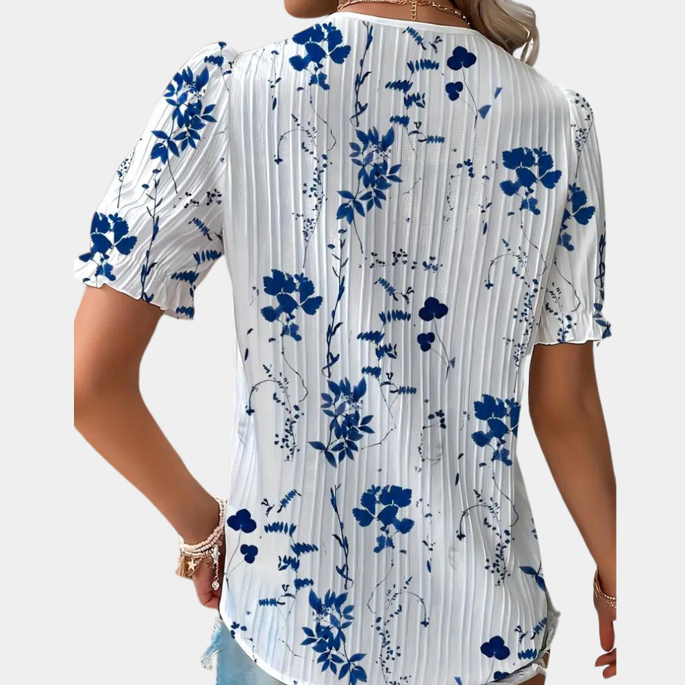 Stilla | Elegant Blusenshirt Til Damer Med Styliseret Kanten