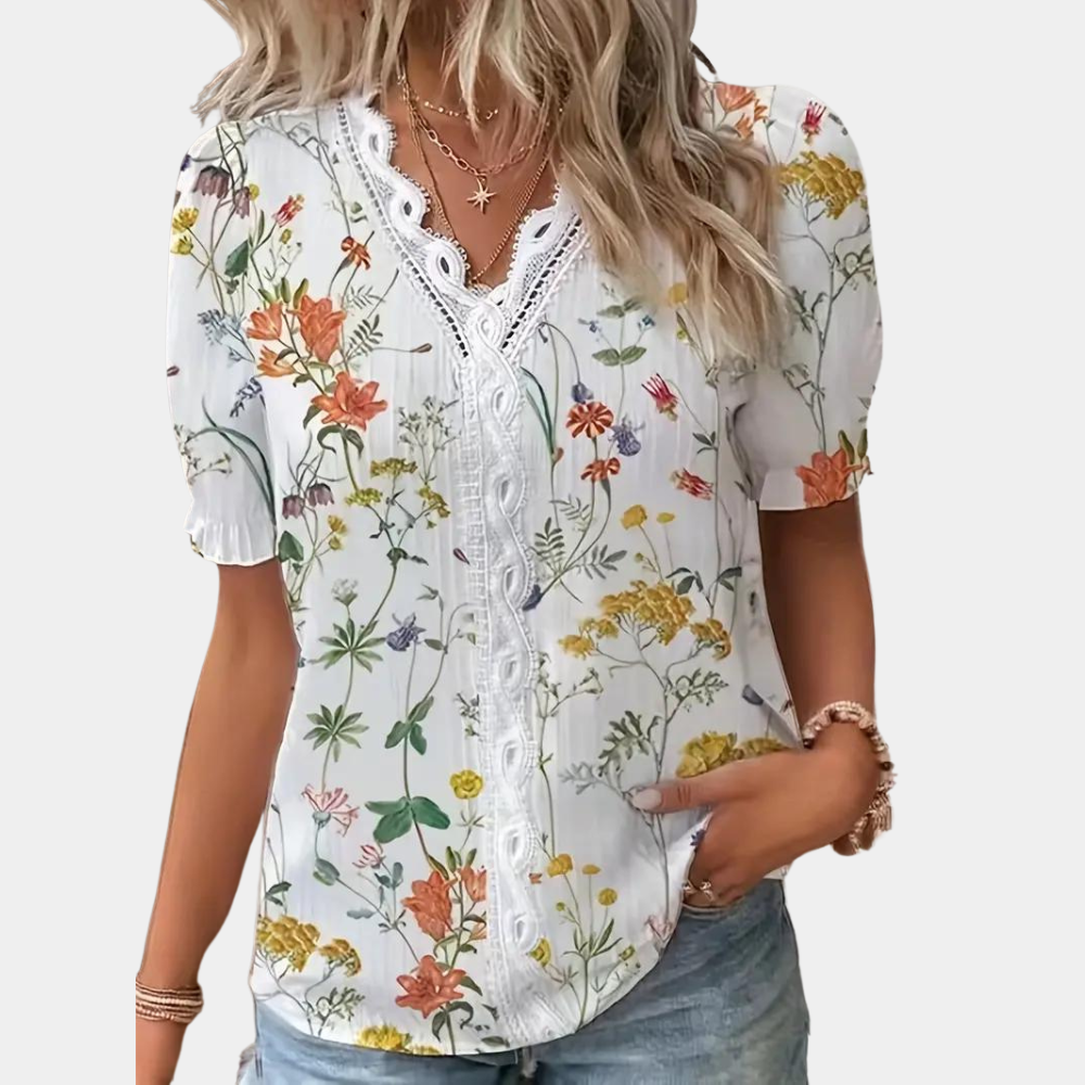 Stilla | Elegant Blusenshirt Til Damer Med Styliseret Kanten