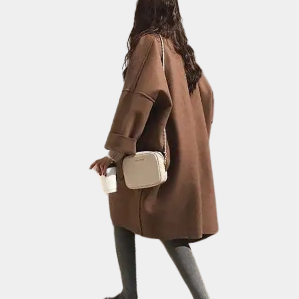 Stilla | Elegant Lang Dames Frakke Overstørrelse Trendy Stil