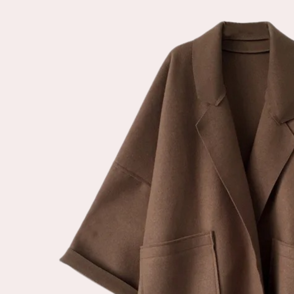 Stilla | Elegant Lang Dames Frakke Overstørrelse Trendy Stil