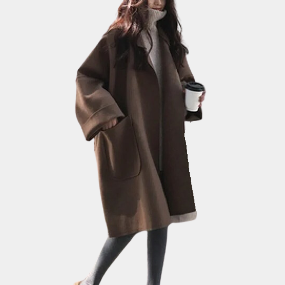 Stilla | Elegant Lang Dames Frakke Overstørrelse Trendy Stil