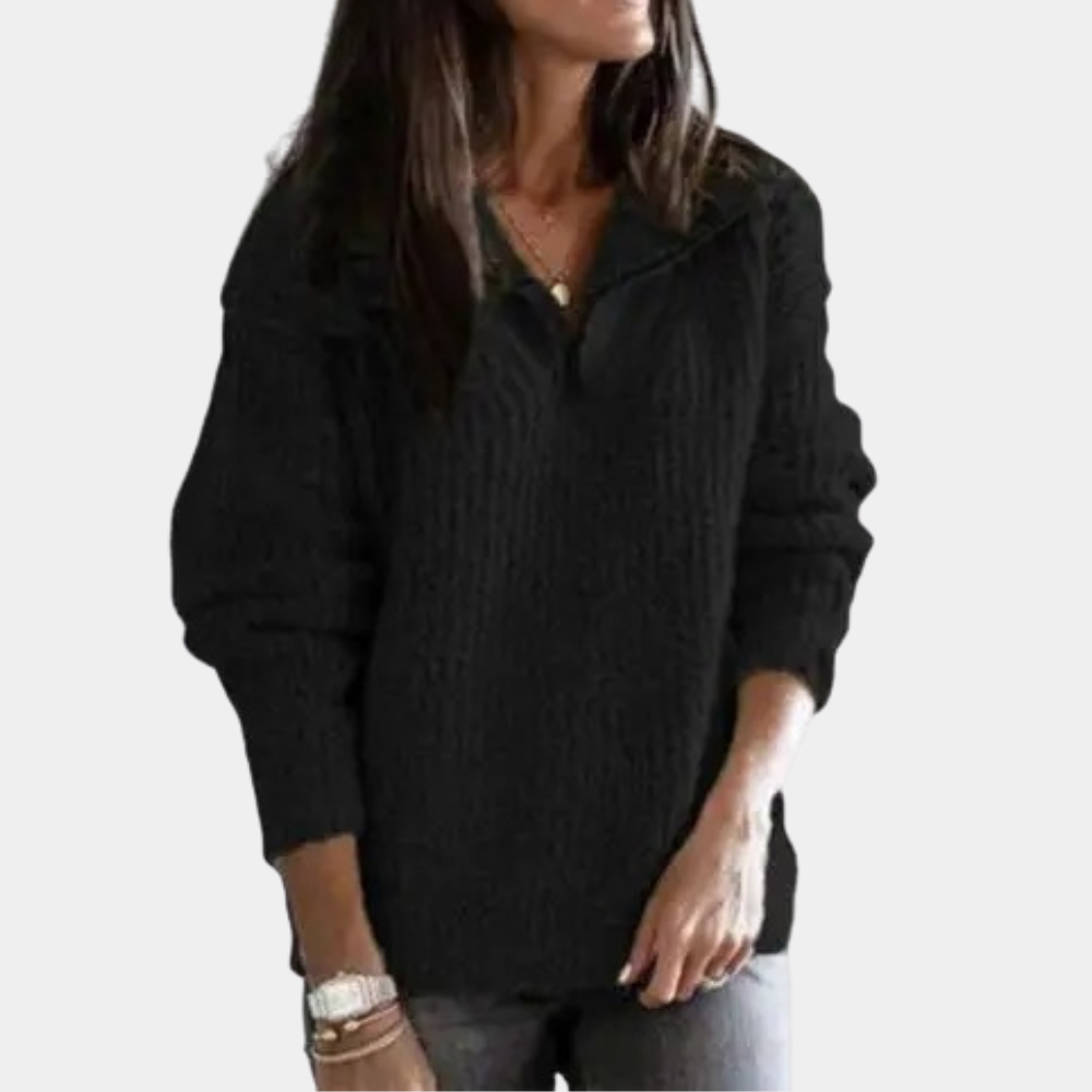 Stilla | Sweater Med Halv Lynlås Til Kvinder