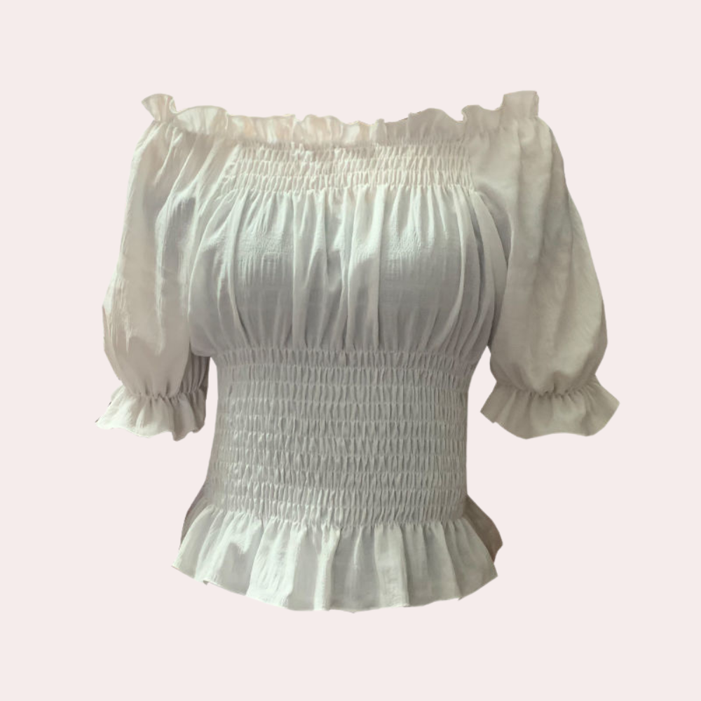 Stilla | Moderne Sommer Bluse Med Pufærmer