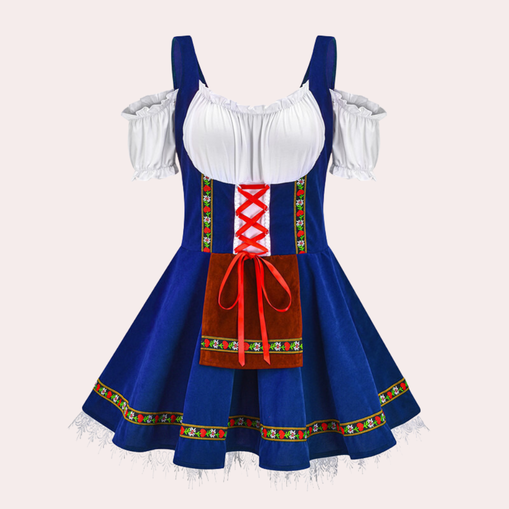 Stilla | Elegant Oktoberfest Kjole med Kold Skulder