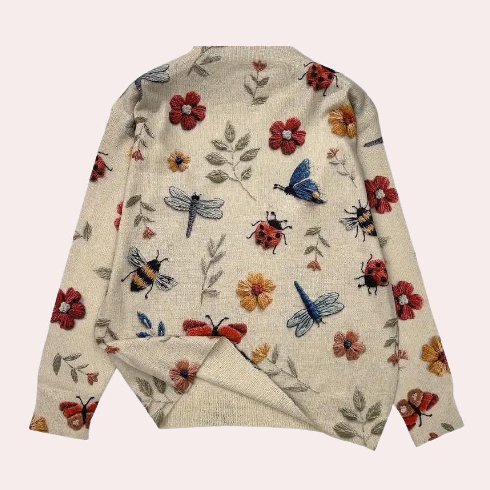 Stilla | Stilet Sweater Til Kvinder Med Blomsterdesign