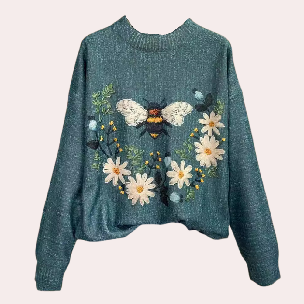 Stilla | Stilet Sweater Til Kvinder Med Blomsterdesign