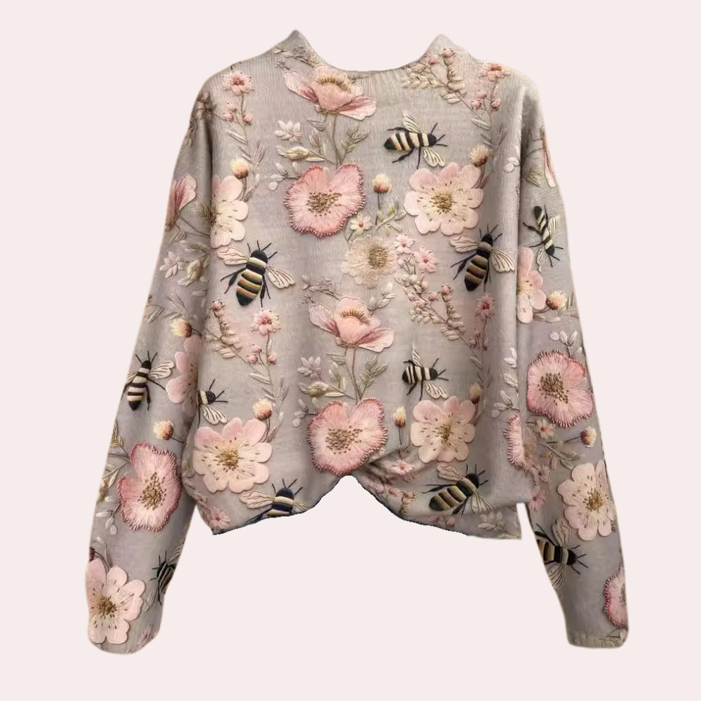 Stilla | Stilet Sweater Til Kvinder Med Blomsterdesign