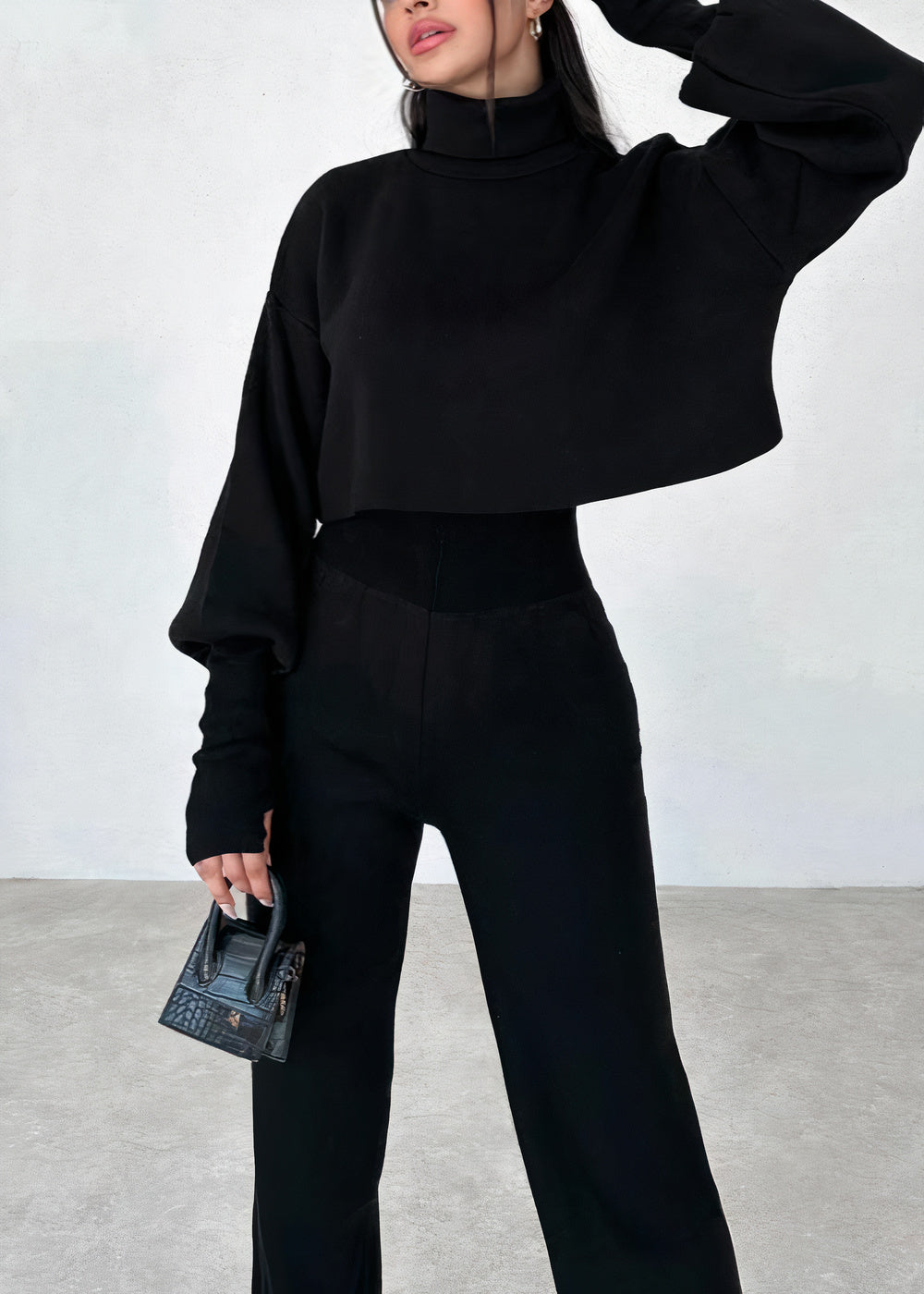 Stilla | Behageligt Jumpsuit Sæt Med Ståkrave